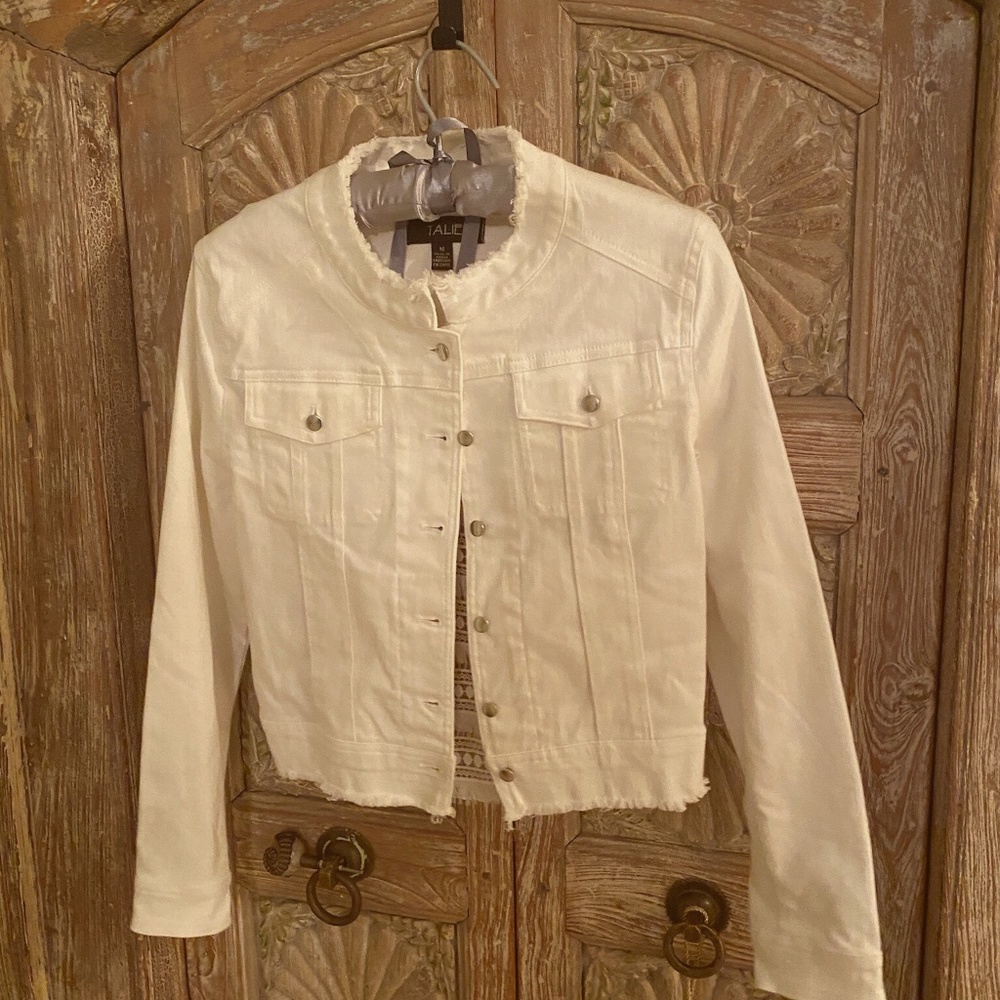 White jean jacket